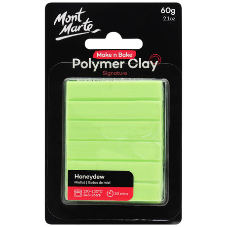 Mont Marte Make N Bake Polymer Clay Signature 60g - Honeydew