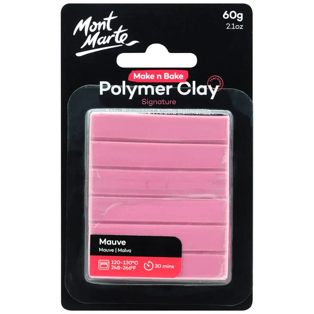 Mont Marte Make N Bake Polymer Clay Signature 60g - Mauve