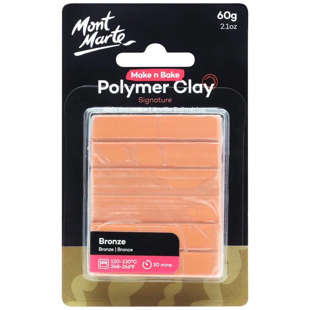 Mont Marte Make N Bake Polymer Clay Signature 60g - Bronze