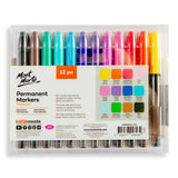 Mont Marte Mont Martee Premium Permanent Markers 12Pcs Pkt