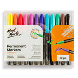 Mont Marte Premium Permanent Markers 12Pcs Pkt