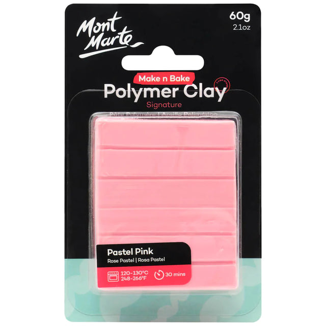 Mont Marte Make N Bake Polymer Clay Signature 60g - Pastel Pink