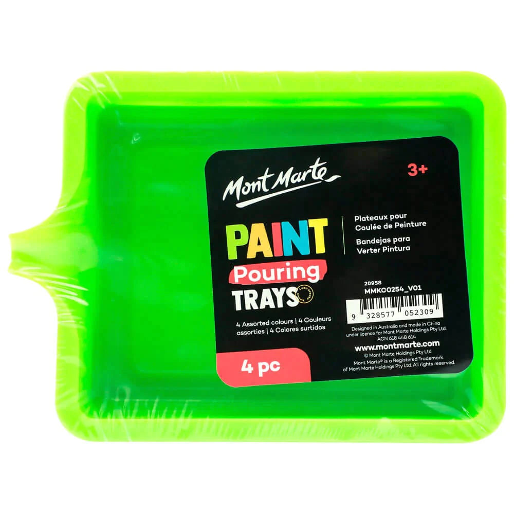 Mont Marte Paint Pouring Trays 4Pc