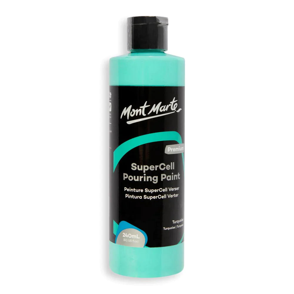 Mont Marte Supercell Pouring Paint 240Ml - Turquoise