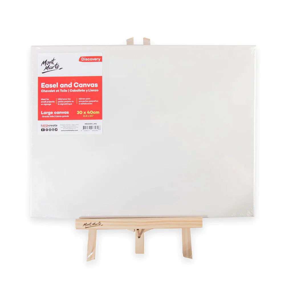 Mont Marte Discovery Easel With Canvas 30X40Cm