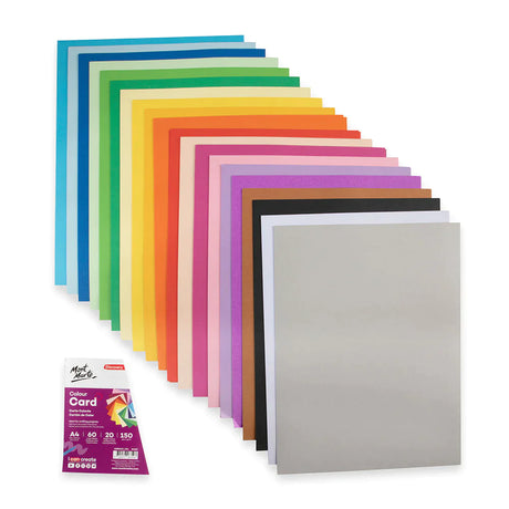 Mont Marte Mont Martee Discovery Coloured Card A4 150 Gsm 60 Sheets