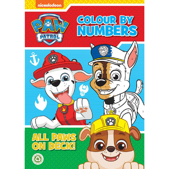 Paw patrol colour by numbers book