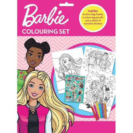 Barbie colouring set