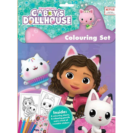 Gabby's dollhouse colouring set