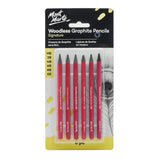 Mont Marte Woodless Graphite Pencils Signature 6Pc