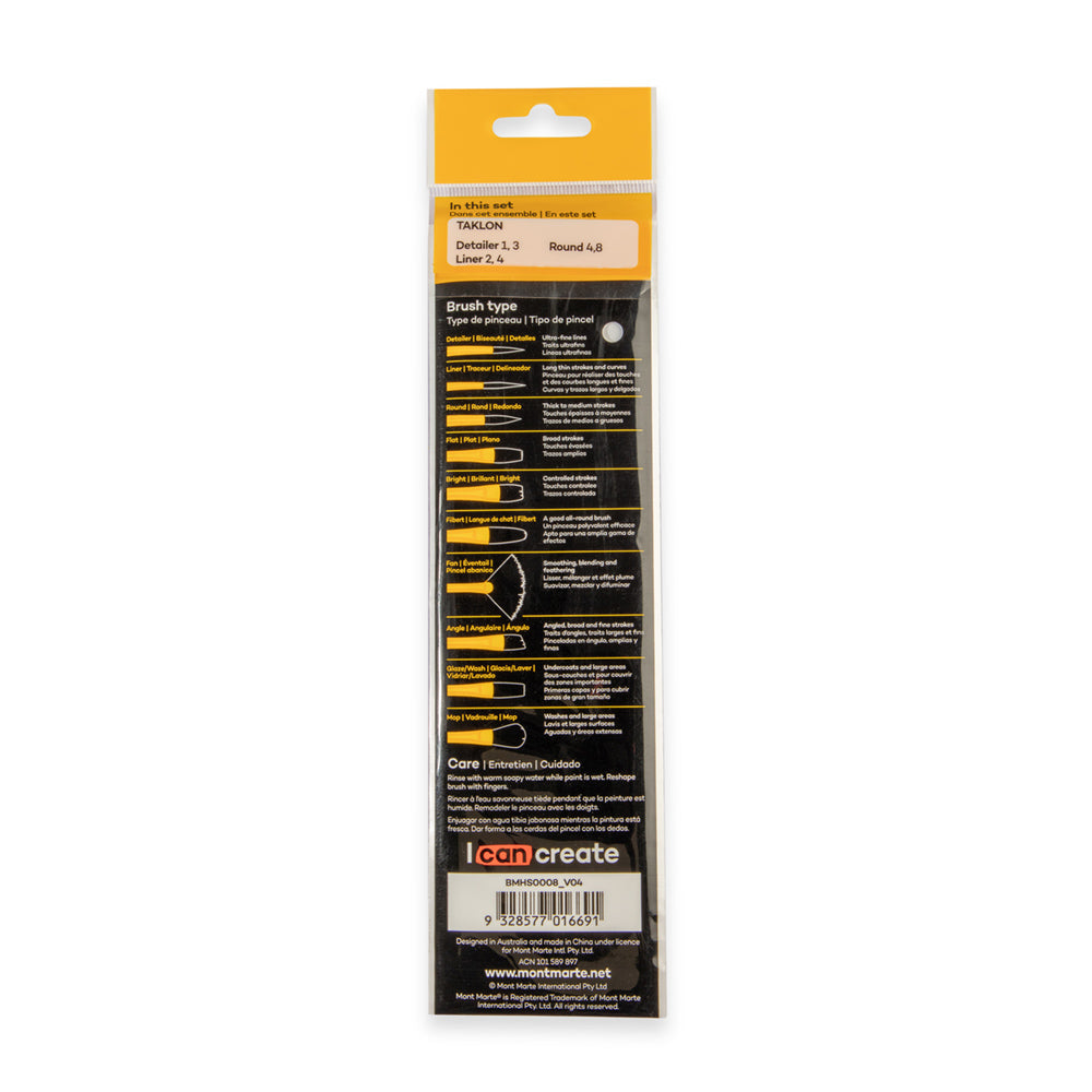 Mont Marte Acrylic Brushes Signature 6Pc