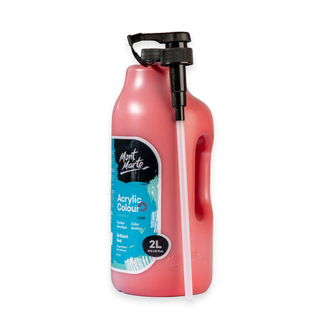 Mont Marte Acrylic Colour Paint Signature 2L – Brilliant Red