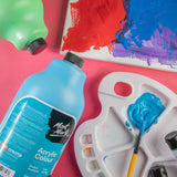 Mont Marte Acrylic Colour Paint Signature 2L 67 6 Us Fl Oz Bottle Cerulean Blue