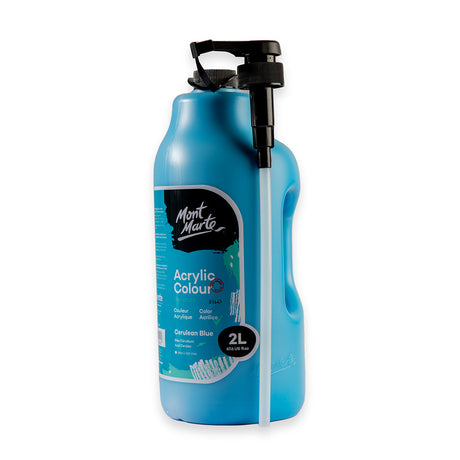 Mont Marte Acrylic Colour Paint Signature 2L – Cerulean Blue