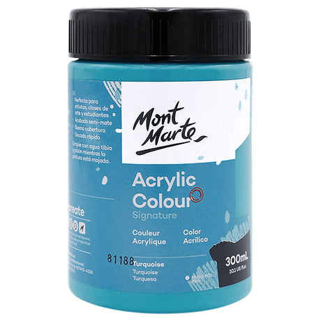 Mont Marte Acrylic Colour Paint Signature 300ml - Turquoise