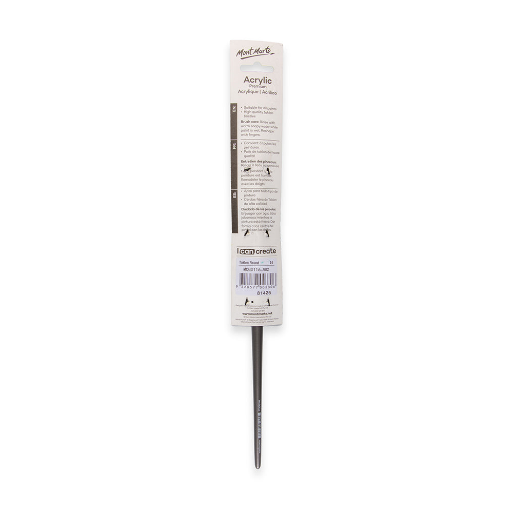 Mont Marte Artist Brush Premium Taklon Round 24