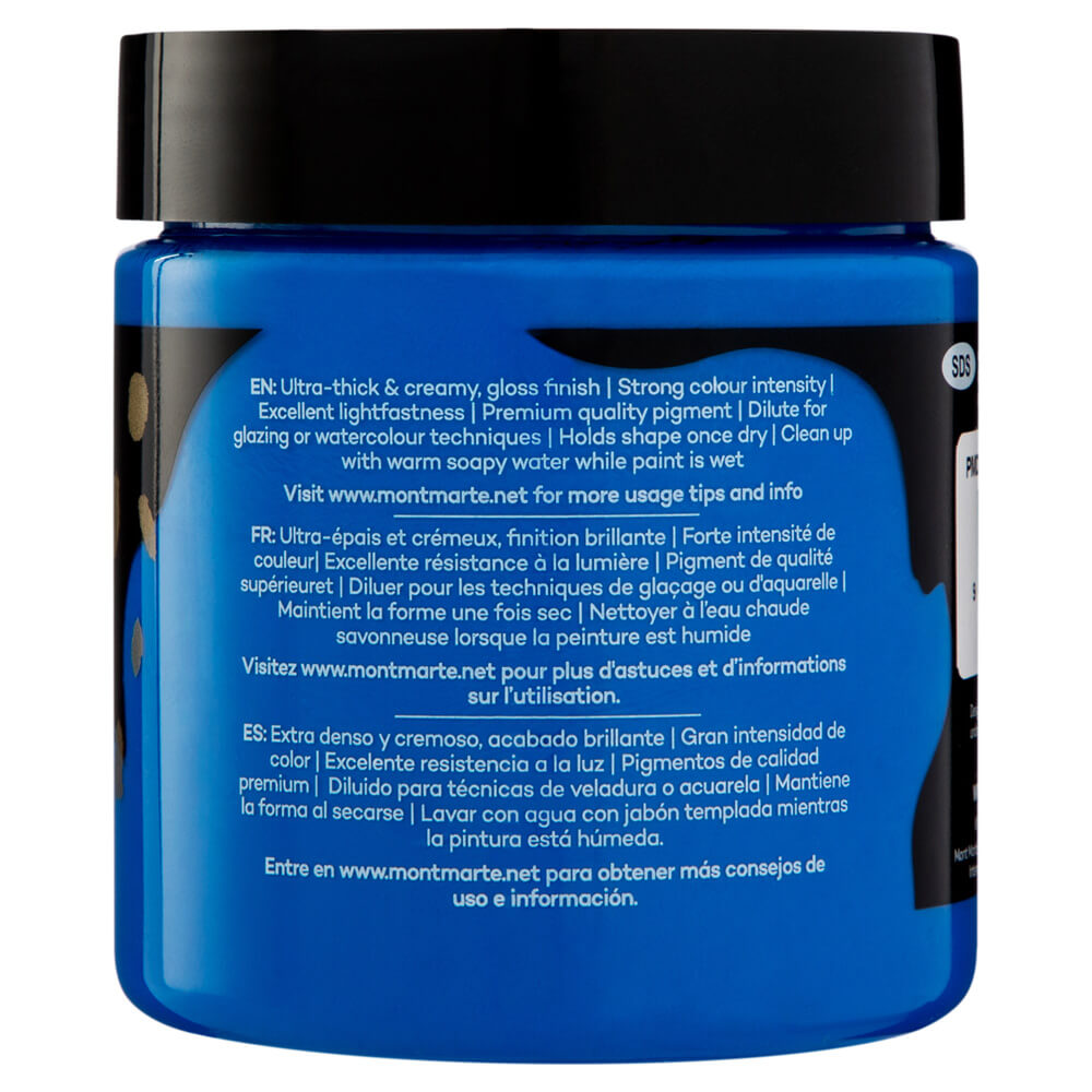 Mont Marte Dimension Acrylic Premium 250Ml 8 5 Us Fl Oz Cyan Blue