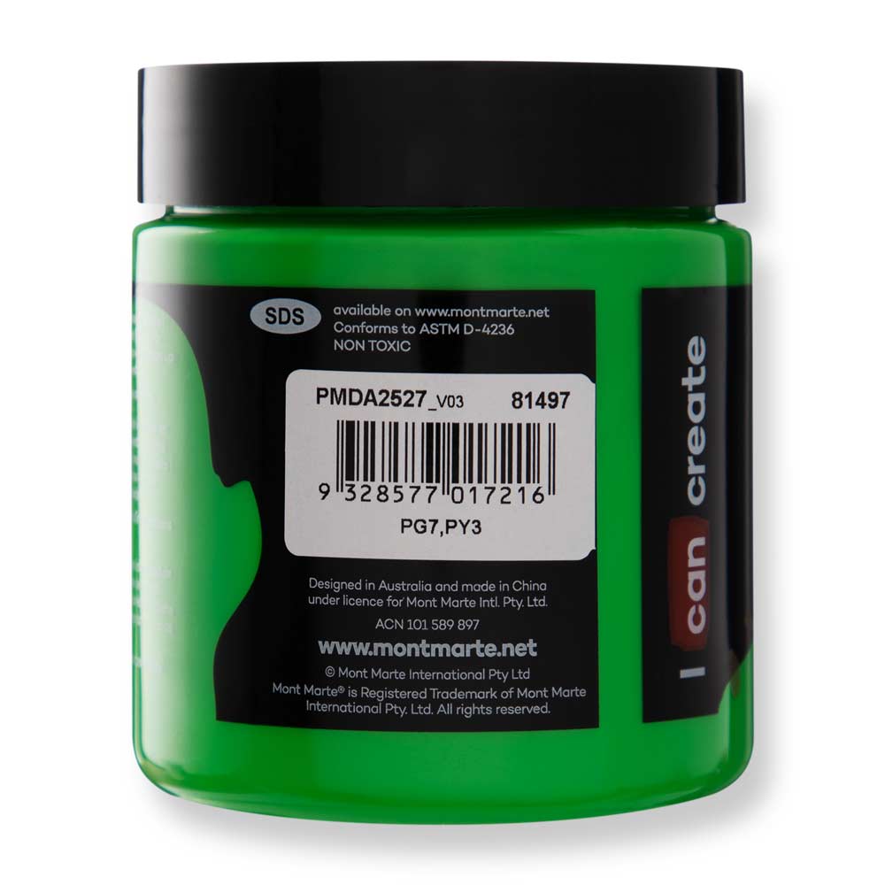 Mont Marte Dimension Acrylic Premium 250Ml 8 5 Us Fl Oz Monastral Green