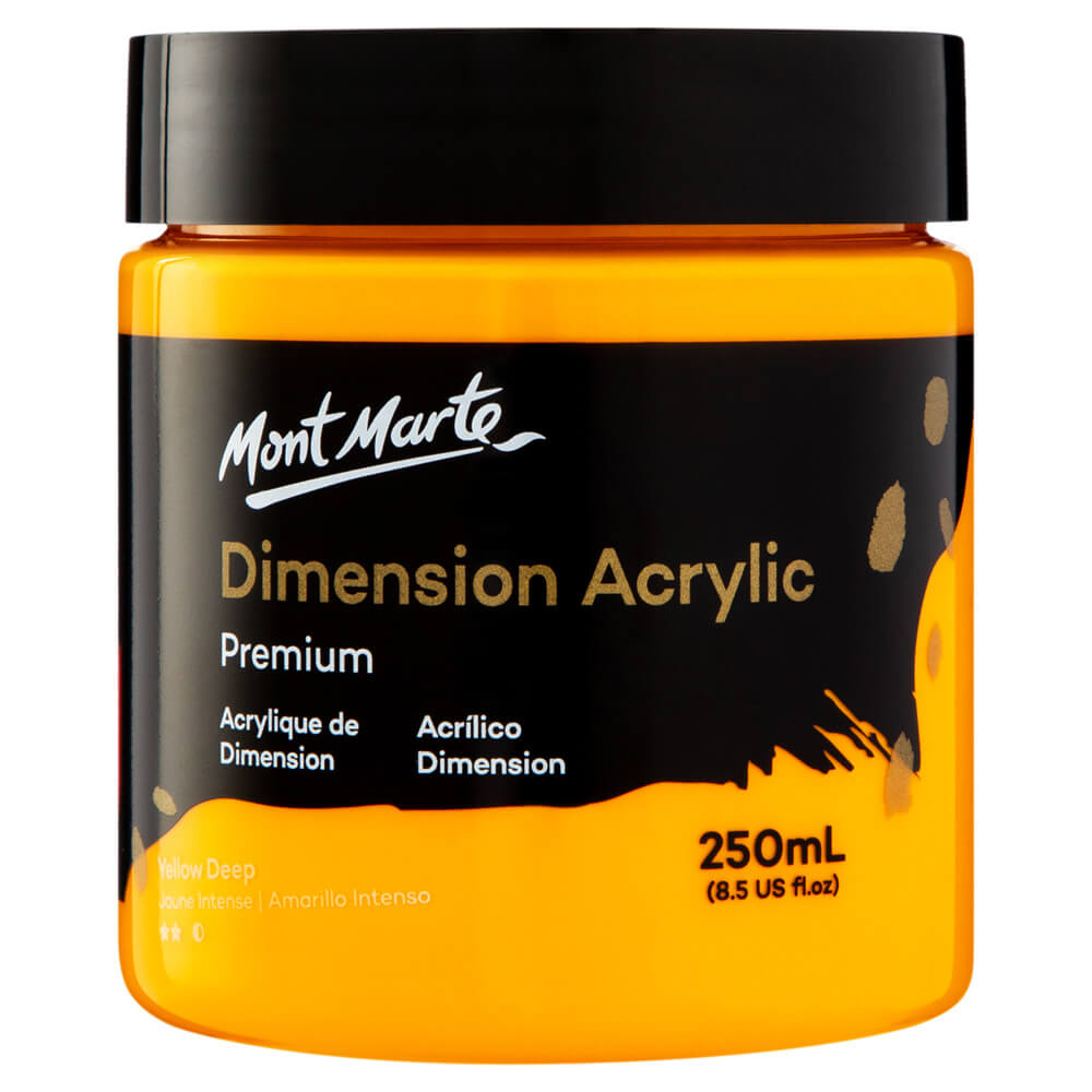 Mont Marte Dimension Acrylic Premium 250ml - Yellow Deep