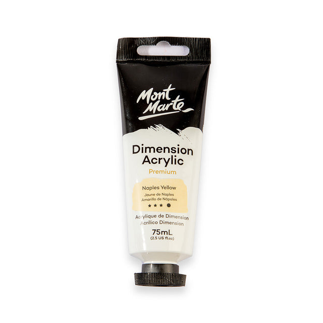 Mont Marte Dimension Acrylic Premium 75ml - Naples Yellow