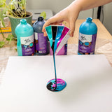 Mont Marte Pouring Acrylic Paint Premium 1L 33 8 Us Fl Oz Bottle Turquoise