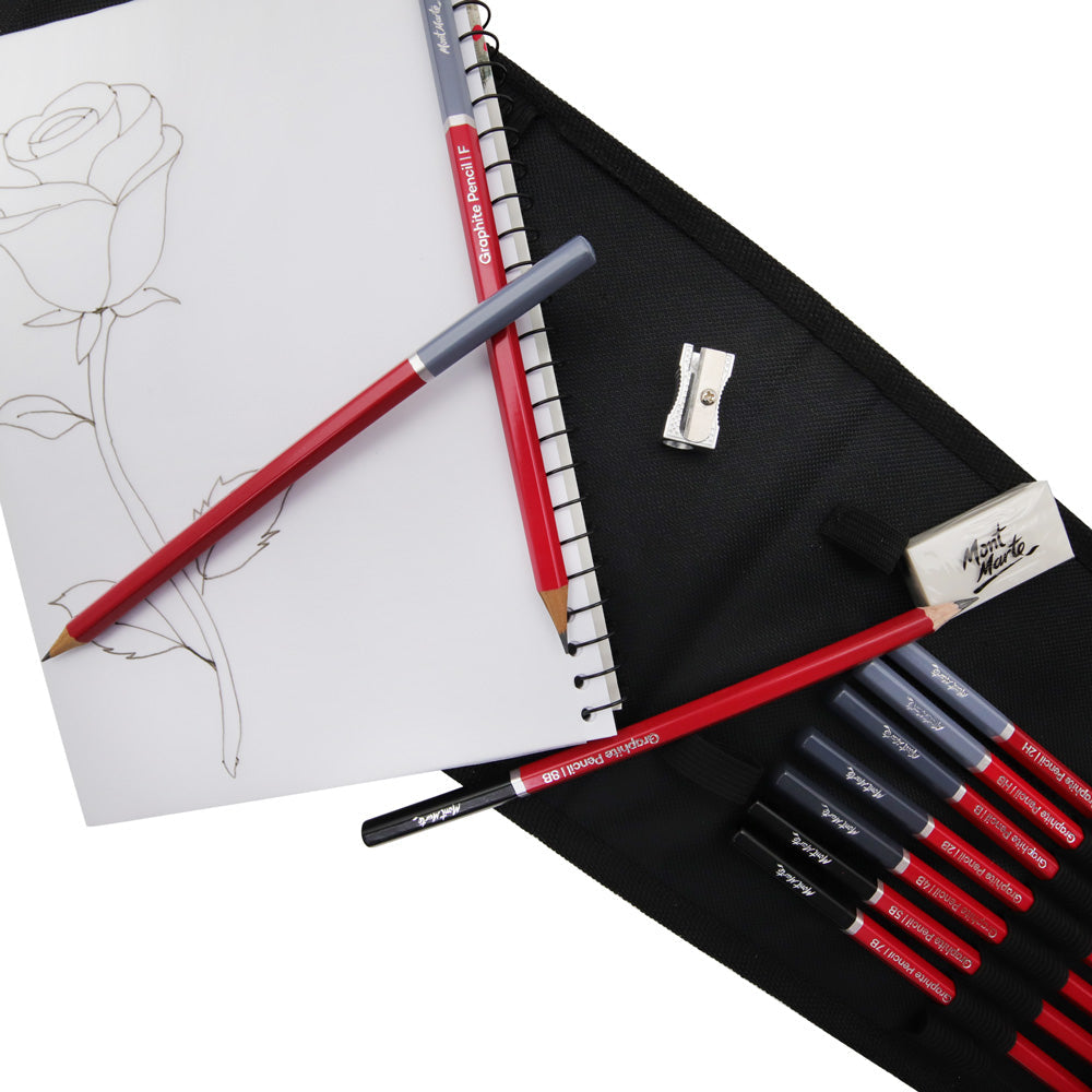 Mont Marte Sketching Wallet Set Signature 14Pc