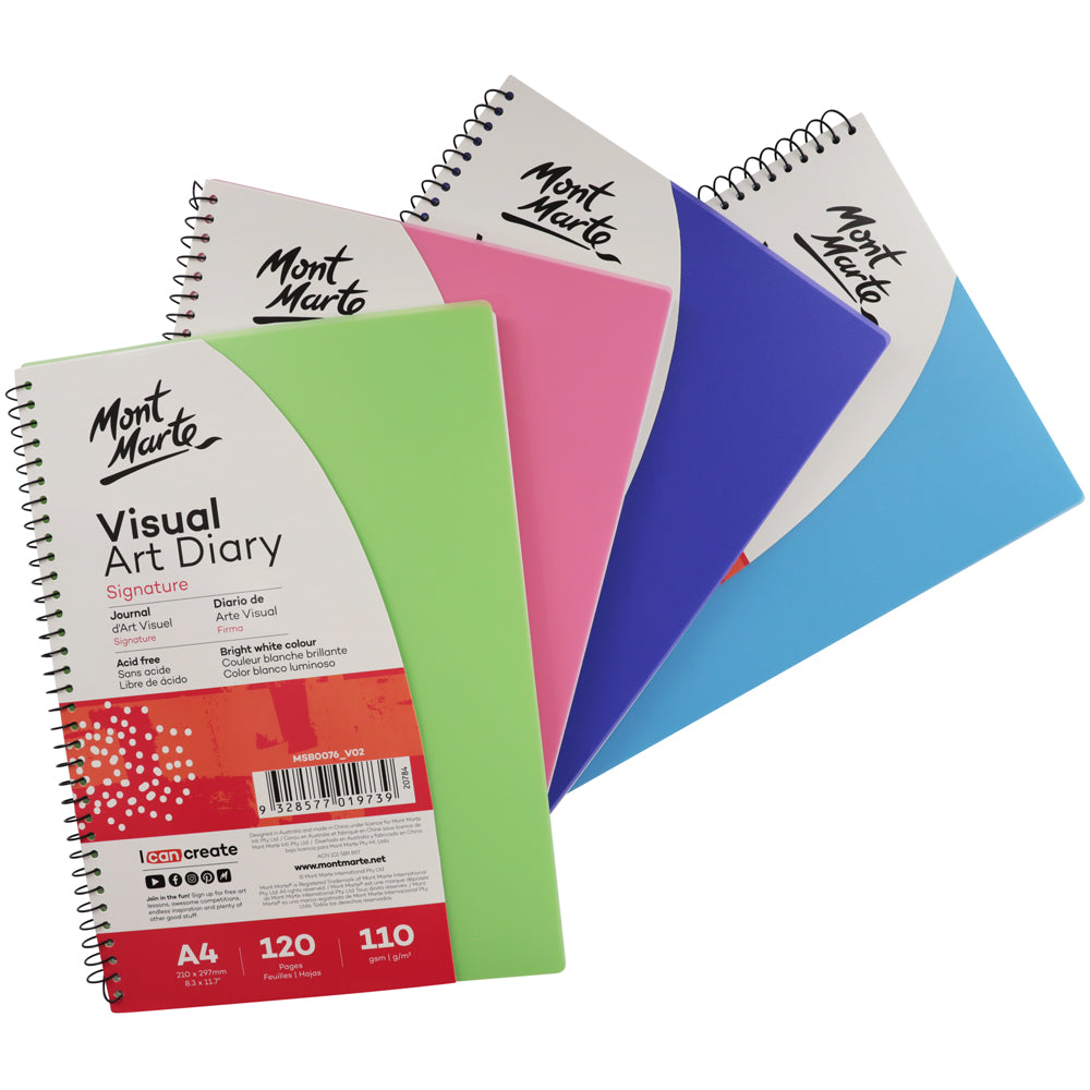 Mont Marte Visual Art Diary Signature A4 120 Pages 110Gsm