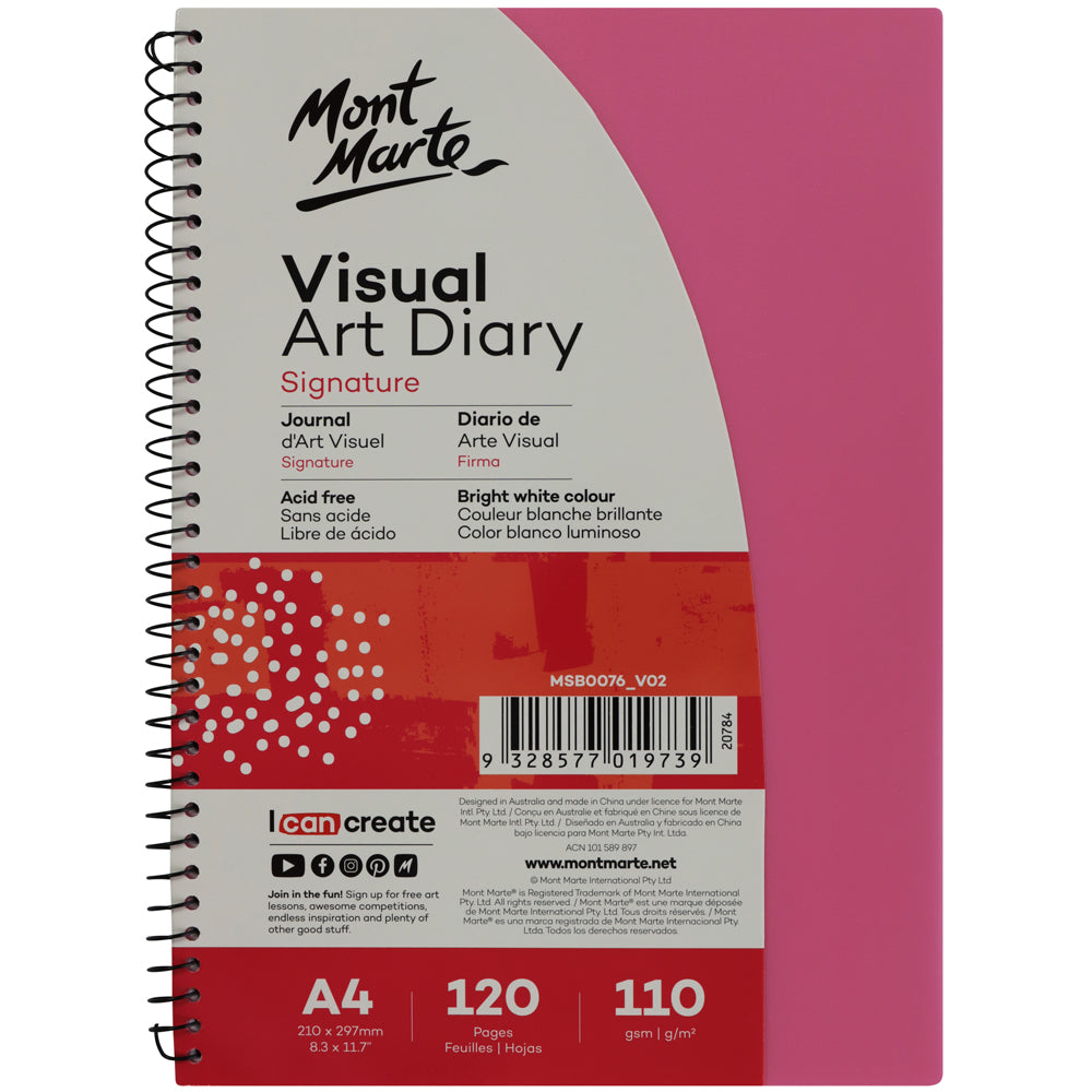 Mont Marte Visual Art Diary Signature A4 120 Pages 110Gsm