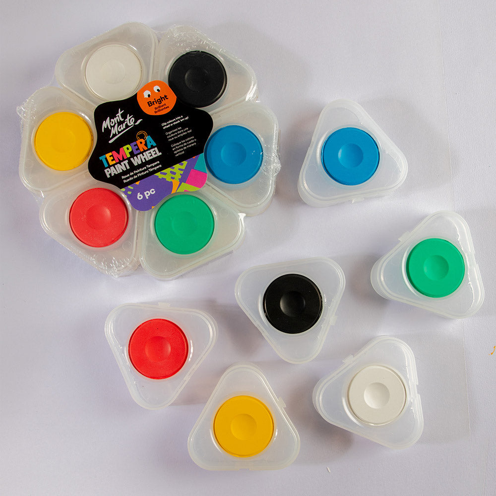 Mont Marte Tempera Paint Wheel Bright 6Pc