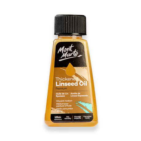 Mont Marte Thickened Linseed Oil Premium 125Ml (4.23 Us Fl.Oz)