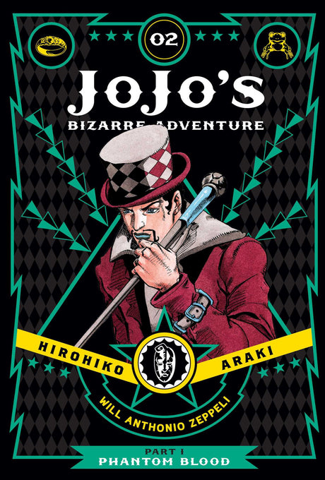 Cover image of JoJo's Bizarre Adventure: Part 1--Phantom Blood, Vol. 2 (Hardcover)