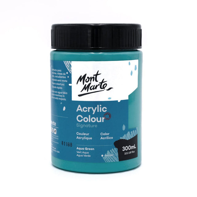 Mont Marte Acrylic Colour Paint Signature 300ml - Aqua Green