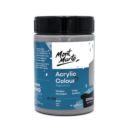 Mont Marte Acrylic Colour Paint - Signature 300ml - Grey