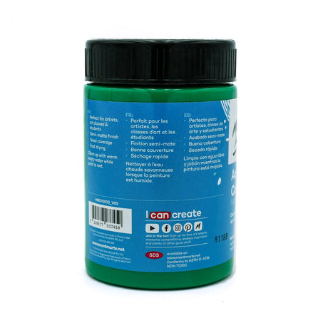 Mont Marte Acrylic Colour Paint Signature 300Ml 10 1 Us Fl Oz Mid Green
