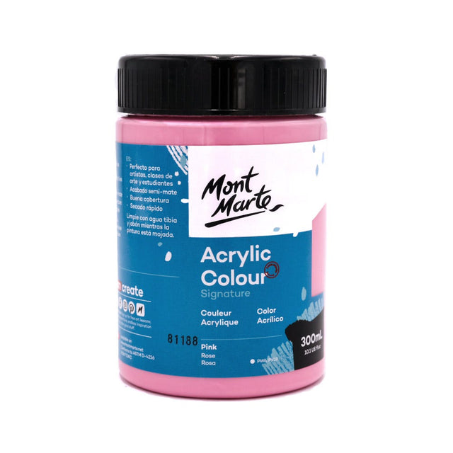 Mont Marte Acrylic Colour Paint Signature 300ml - Pink