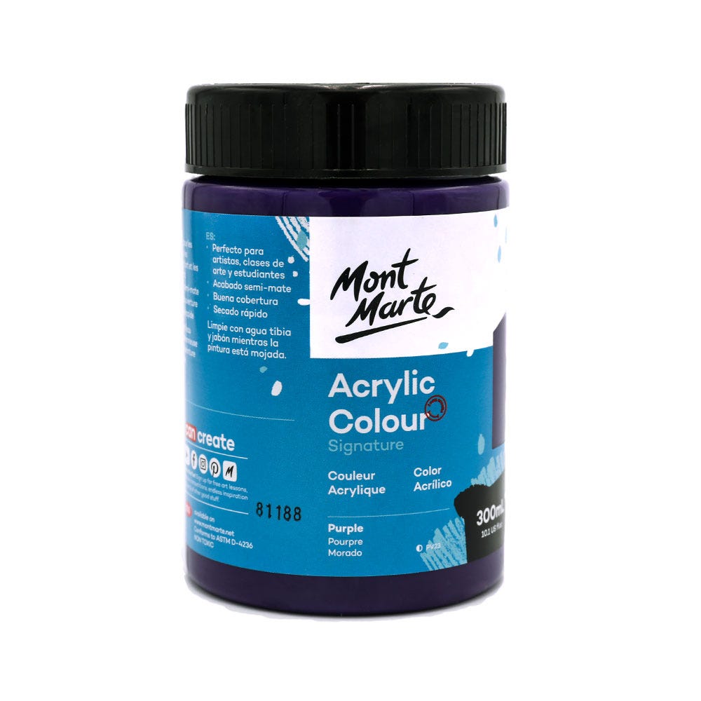 Mont Marte Acrylic Colour Paint Signature 300ml - Purple