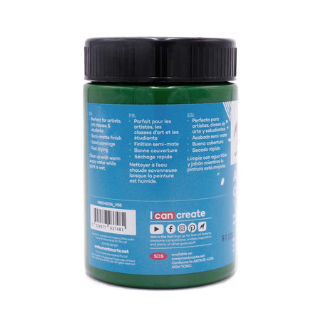 Mont Marte Acrylic Colour Paint Signature 300Ml 10 1 Us Fl Oz Sap Green