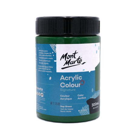 Mont Marte Acrylic Colour Paint Signature 300ml - Sap Green
