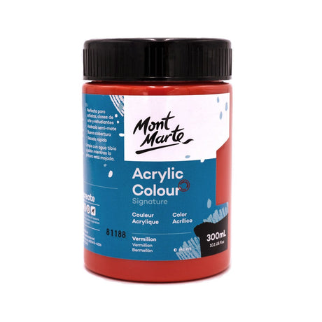 Mont Marte Acrylic Colour Paint Signature 300ml - Vermilion