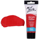 Mont Marte Acrylic Colour Paint Signature 75Ml 2 5 Us Fl Oz Tube Brilliant Red