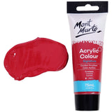Mont Marte Acrylic Colour Paint Signature 75Ml 2 5 Us Fl Oz Tube Crimson