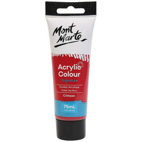 Mont Marte Acrylic Colour Paint Signature 75Ml (2.5 Us Fl.Oz) Tube - Crimson