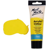 Mont Marte Acrylic Colour Paint Signature 75Ml 2 5 Us Fl Oz Tube Medium Yellow