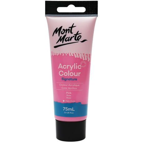 Mont Marte Acrylic Colour Paint Signature 75Ml (2.5 Us Fl.Oz) Tube - Pink