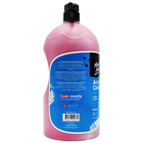 Mont Marte Acrylic Colour Paint Signature 2L 67 6 Us Fl Oz Bottle Cerise