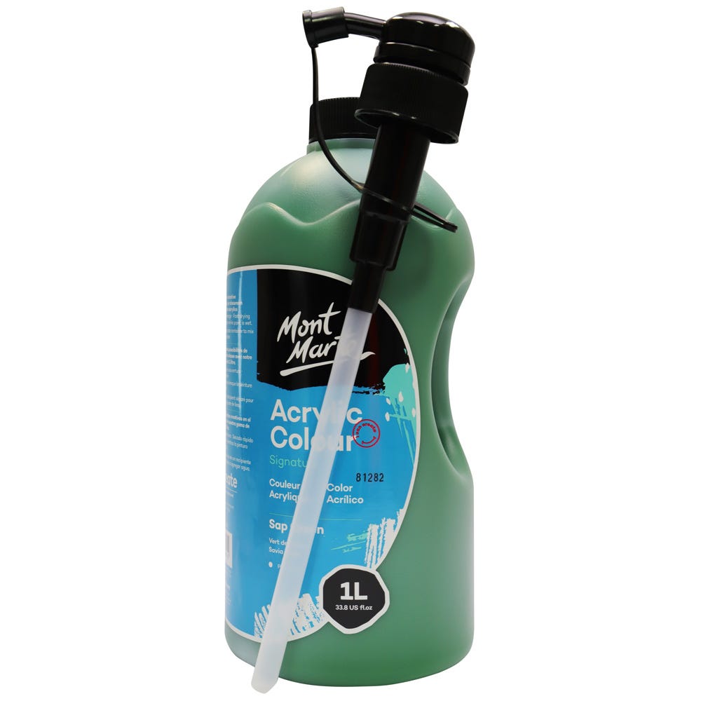 Mont Marte Acrylic Colour Signature 1L 33 8 Us Fl Oz Bottle Sap Green