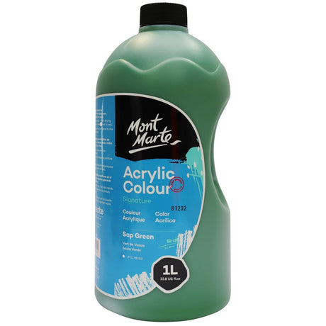 Mont Marte Acrylic Colour Signature 1L 33 8 Us Fl Oz Bottle Sap Green