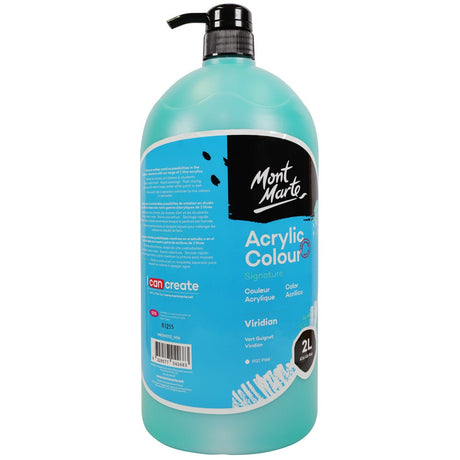 Mont Marte Acrylic Colour Paint Signature 2L – Viridian