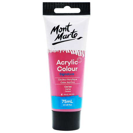 Mont Marte Acrylic Colour Paint Signature 75Ml (2.5 Us Fl.Oz) Tube - Cerise