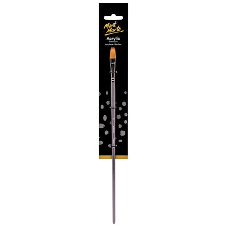 Mont Marte Artist Brush Premium Taklon Flat Long 10